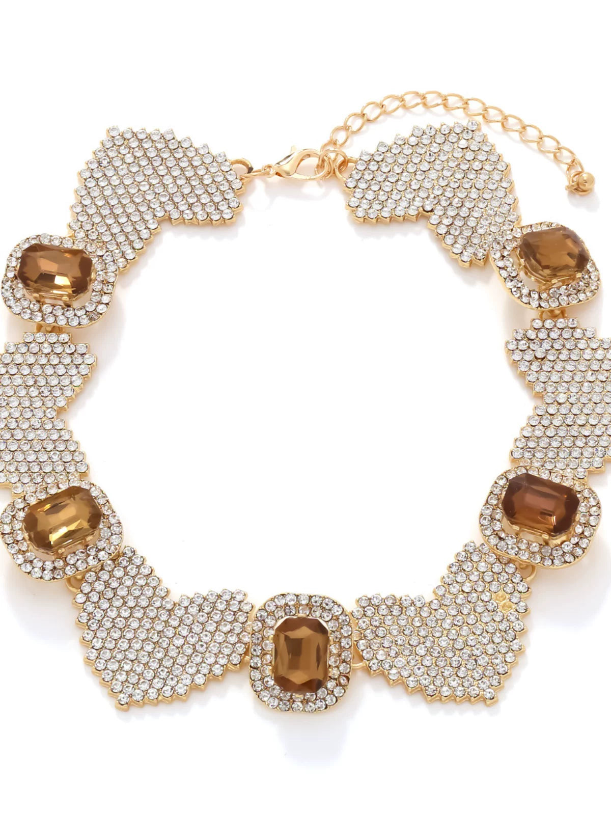 European And American Big-Name Light Luxury Design Full-Diamond Love Pendant Necklace Versatile Street Style Vacation Style Clavicle Chain