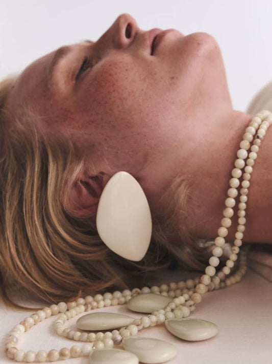 Bohemian Ethnic Style Simple Geometric Resin Elegant Earrings European And American Holiday Street Style Fashion Necklace