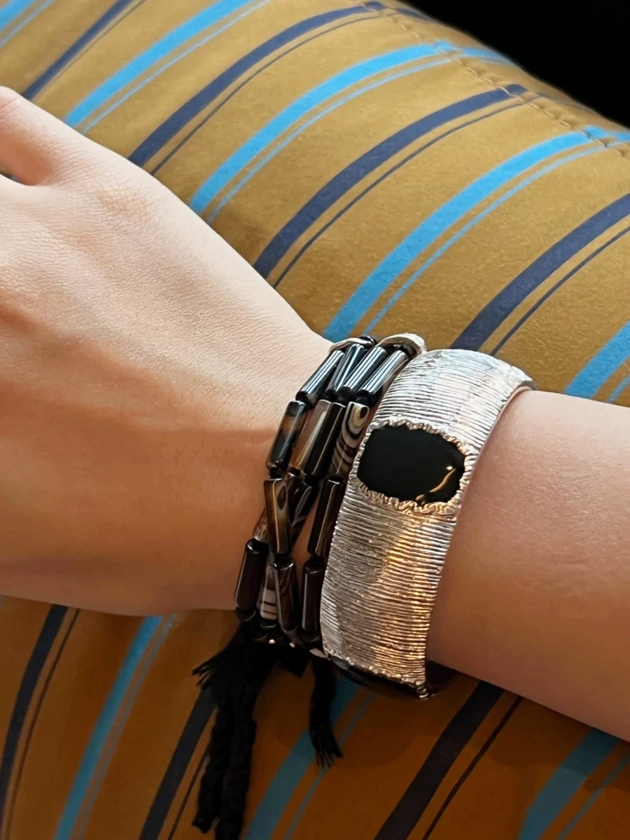 Niche Design European And American Fashion Gold Wide Version Bracelet Sparkling Opening Adjustable Color Matching Bracelet Accessible Luxury Women