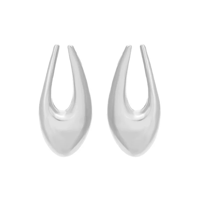 European And American Design Creative Niche Metal Drop-Shaped Antique Earrings, Personality Cold Style Street Style Earrings