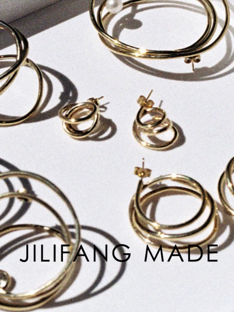 Owner-Worn/Rare Niche Avant-Garde Design European And American Trendy Brand Cool Personalized Earrings Hoops Wrapped Earrings