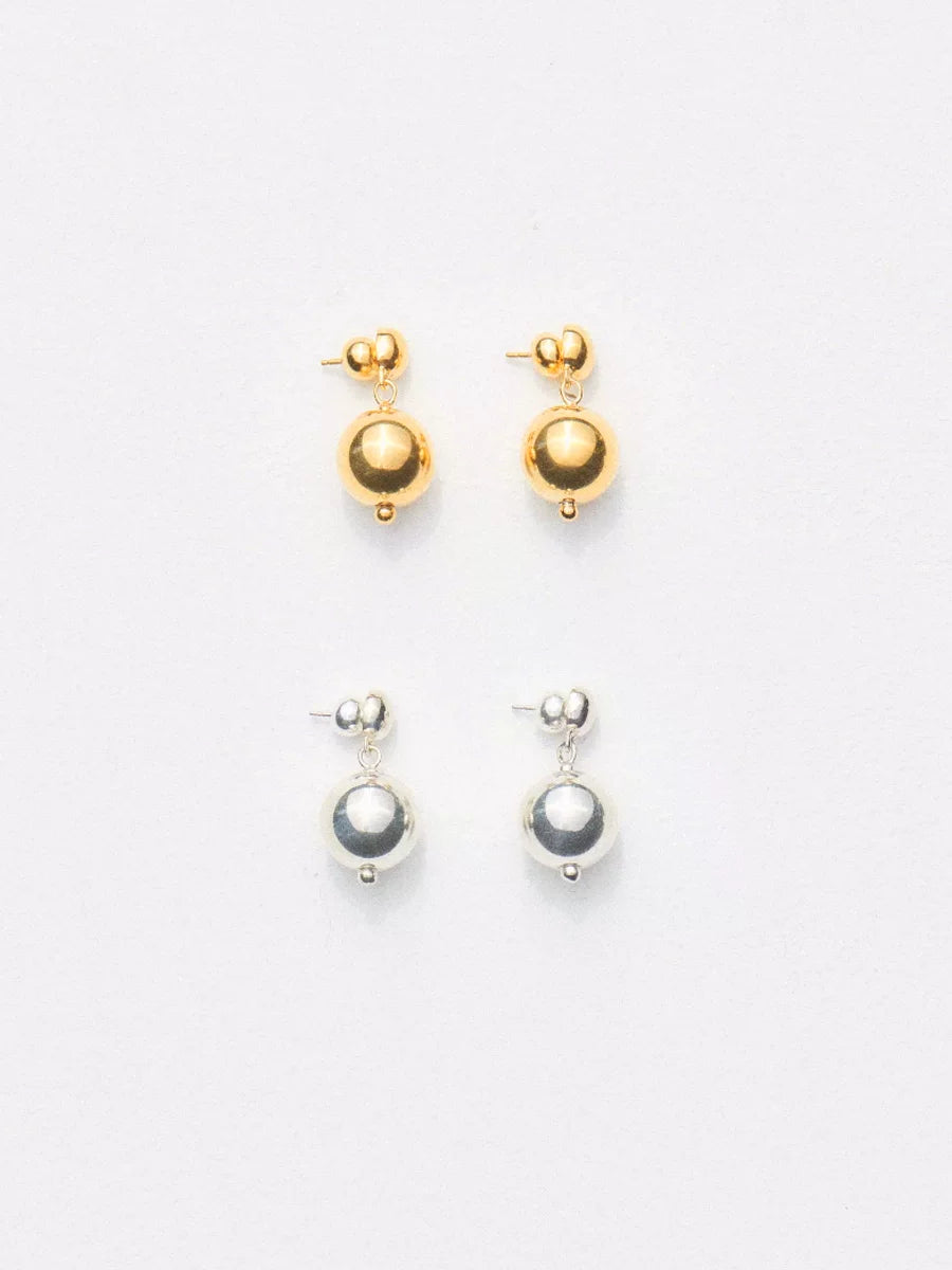 Detsccda | Danish Retro European American French Large and Small Round Ball Earrings Gold-Plated Versatile Fashion Jewelry Women 2026