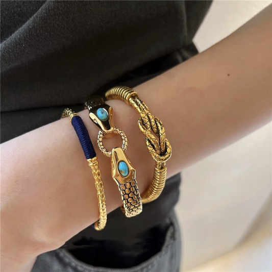 French Niche Design Au*Eliebid*Rmann Twist Braided Knotted Bracelet Second-Hand Old Gold Bracelet For Women