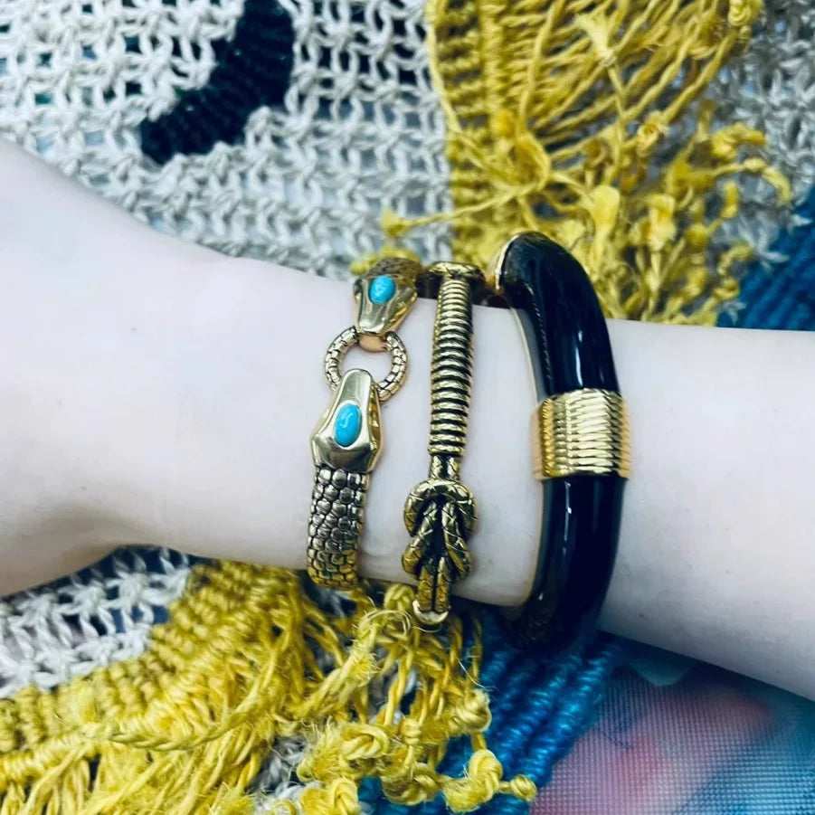 French Niche Design Au*Eliebid*Rmann Twist Braided Knotted Bracelet Second-Hand Old Gold Bracelet For Women