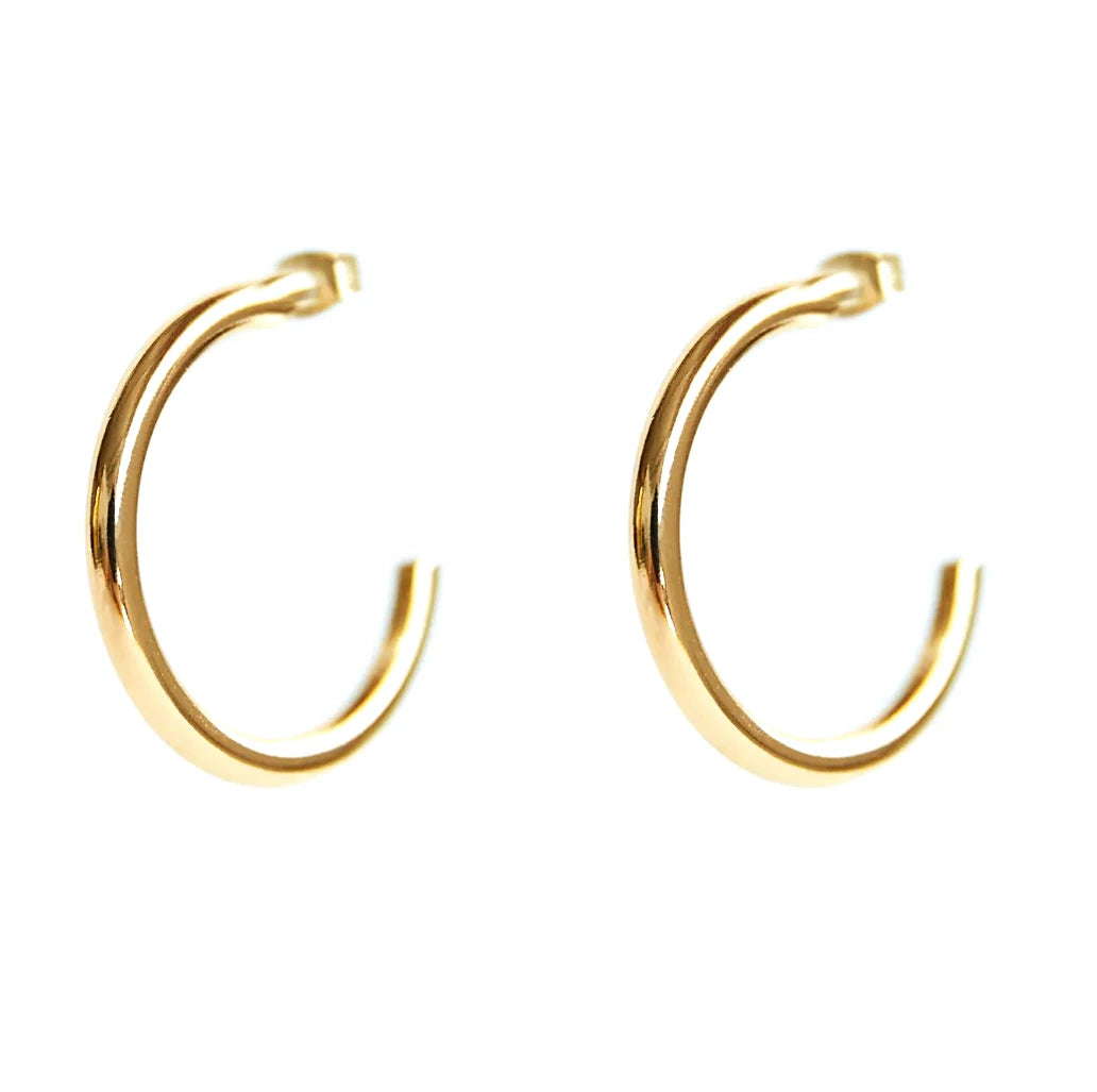 Pdo Axi Brother'S Same Style Minimalist C-Ring European And American Hoop Style Ins Super Hot Earrings Round Hollow Earrings Earrings