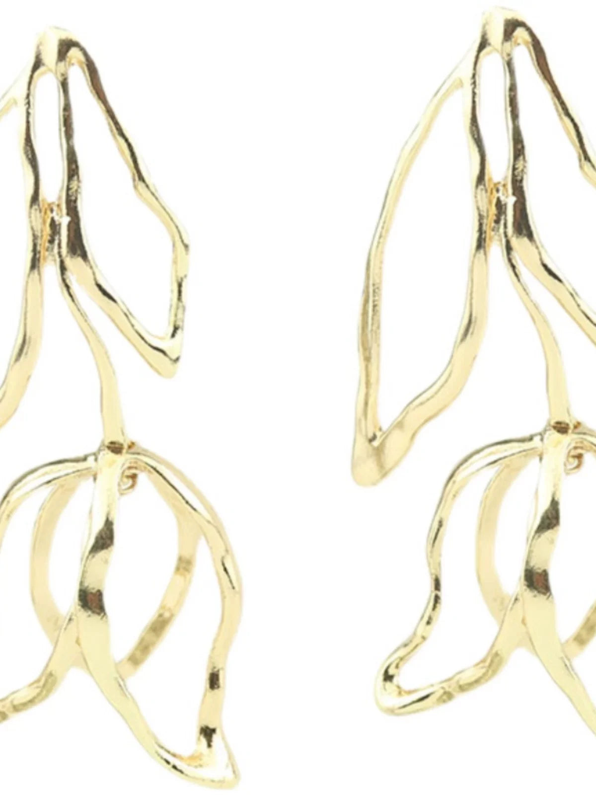 Detsccda | Original Design Niche Metal Flower Earrings Antique Simple Big-Name European American Personalized Versatile Street Style Trendy Jewelry