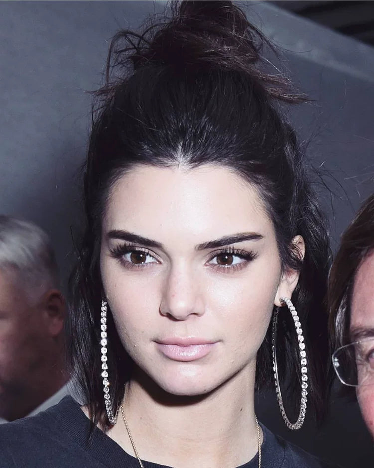 The Same Style Of Exaggerated Large Circle Rhinestone Earrings Worn By European And American Big-Name Stars On The Catwalk, Retro Retro Ins Internet Celebrity Street Shot Trendy Earrings