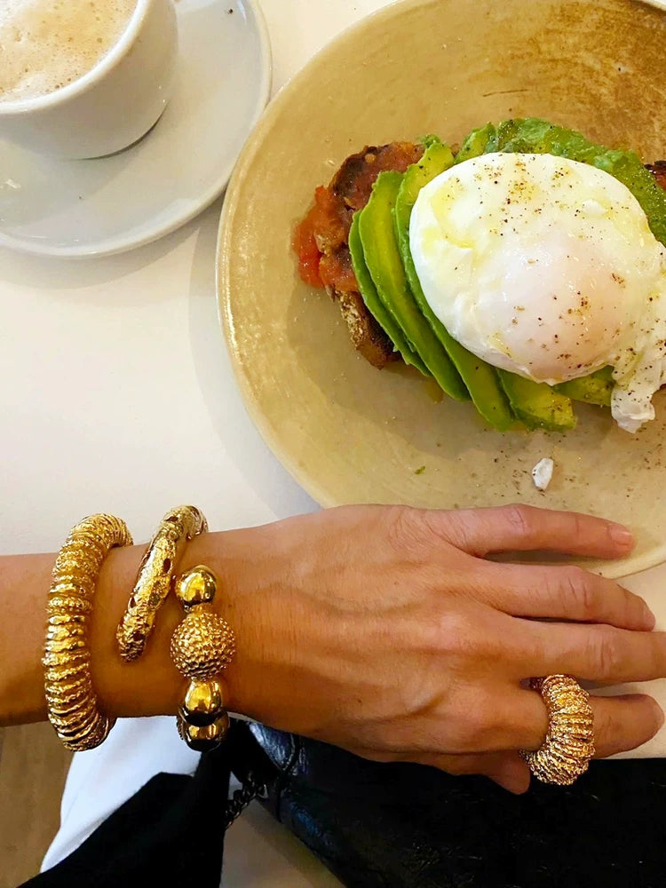 Detsccda | Medieval Vintage Inspired Bracelet Adjustable Metal Band Women’s Layered Statement Jewelry European Style Accessory