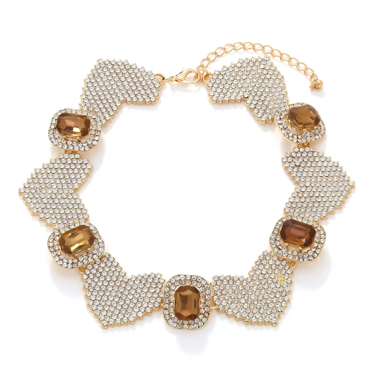 European And American Big-Name Light Luxury Design Full-Diamond Love Pendant Necklace Versatile Street Style Vacation Style Clavicle Chain