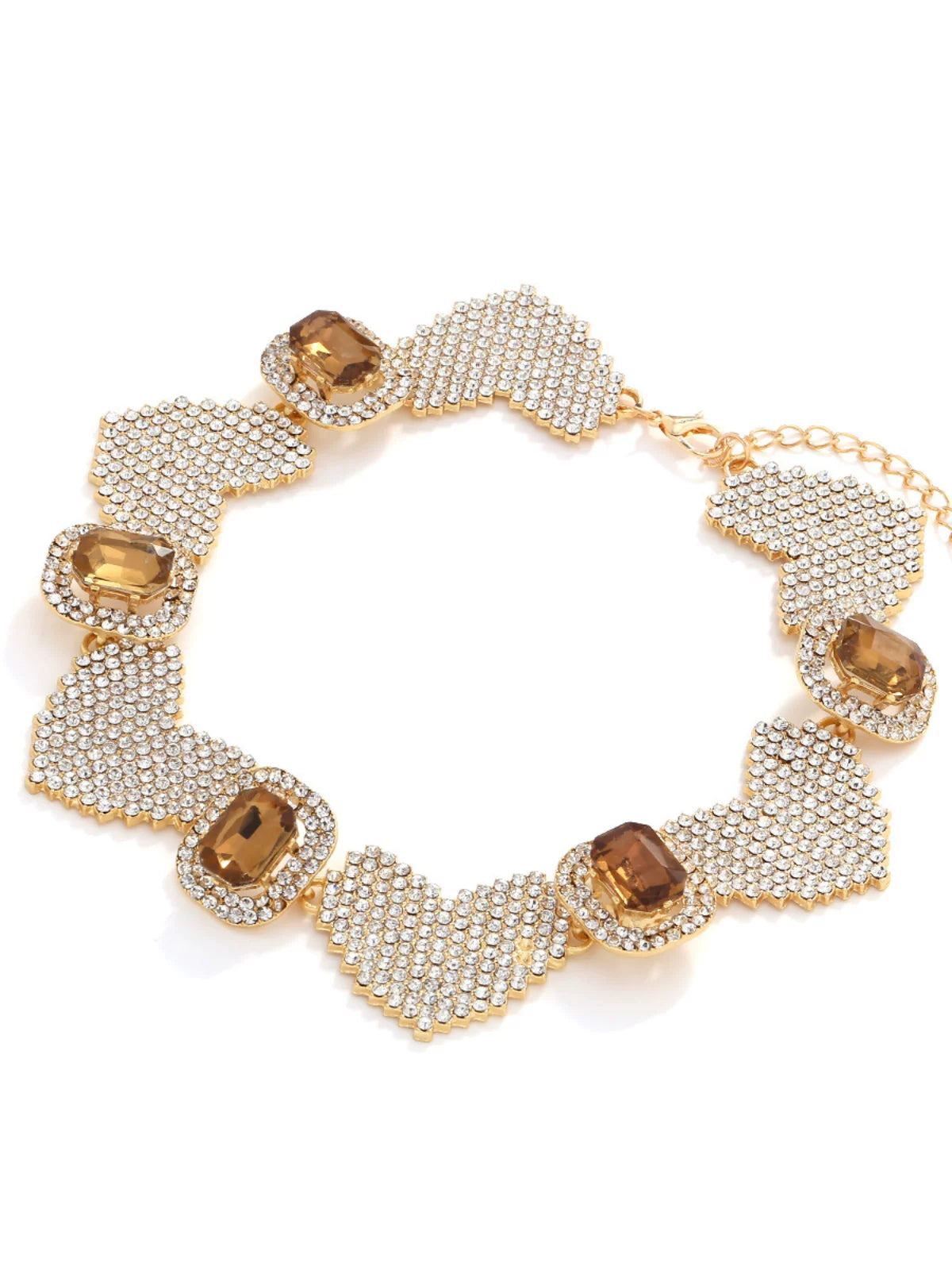 European And American Big-Name Light Luxury Design Full-Diamond Love Pendant Necklace Versatile Street Style Vacation Style Clavicle Chain