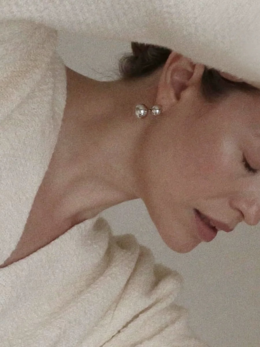 Detsccda | Danish Retro European American French Large and Small Round Ball Earrings Gold-Plated Versatile Fashion Jewelry Women 2026