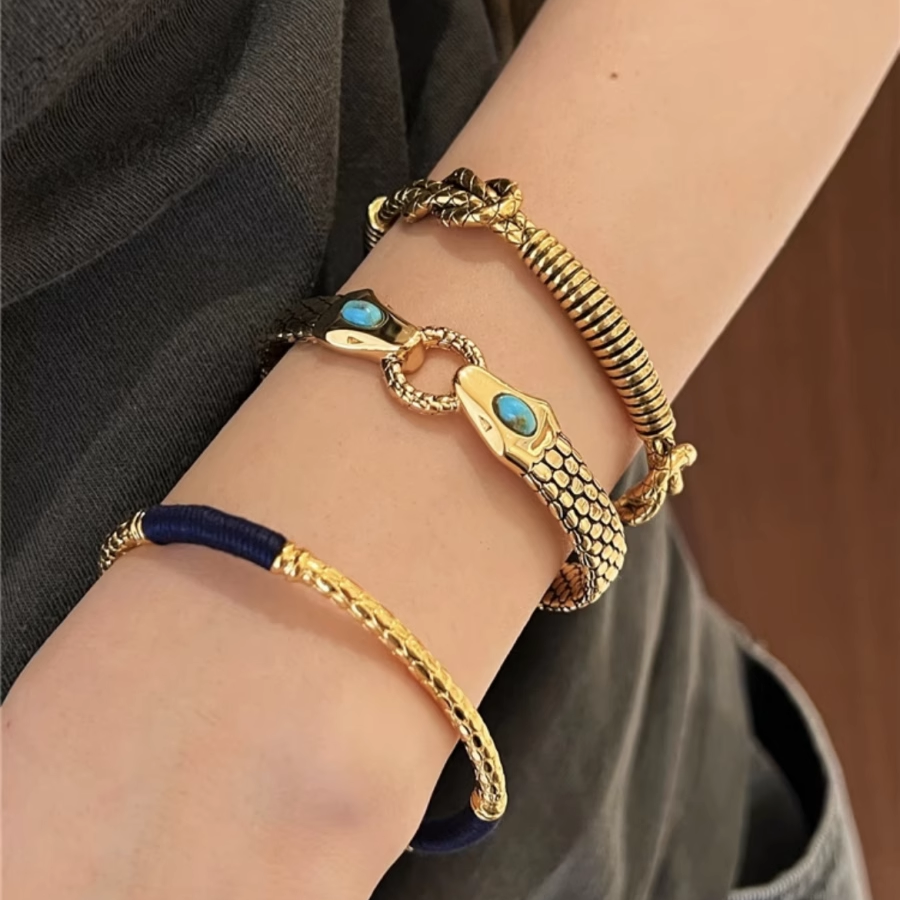 French Niche Design Au*Eliebid*Rmann Twist Braided Knotted Bracelet Second-Hand Old Gold Bracelet For Women