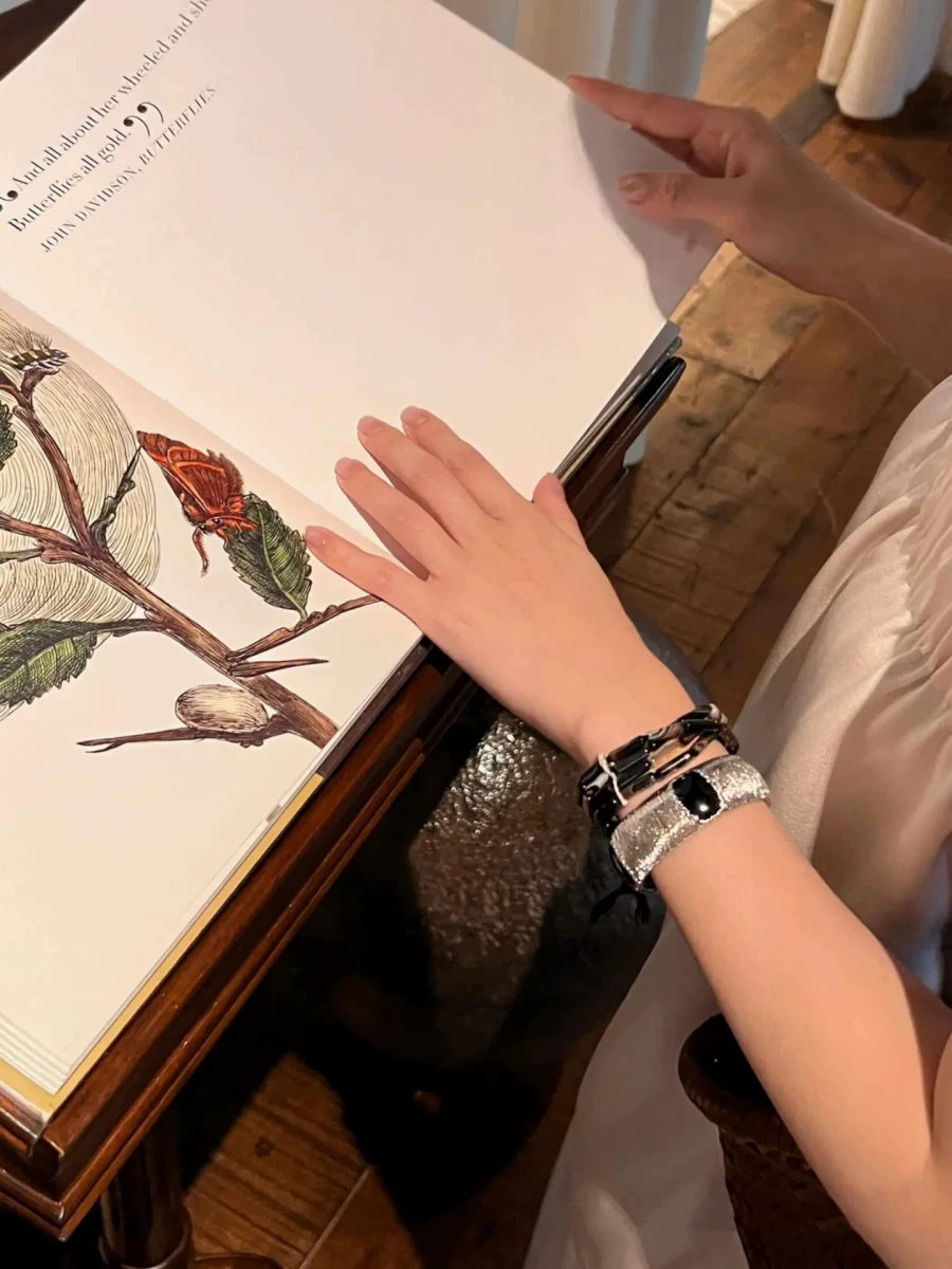 Detsccda | Adjustable Gold Wide Bracelet Sparkling Opening Color Matching Women’s Luxury Inspired Layered Jewelry Fashion Accessory