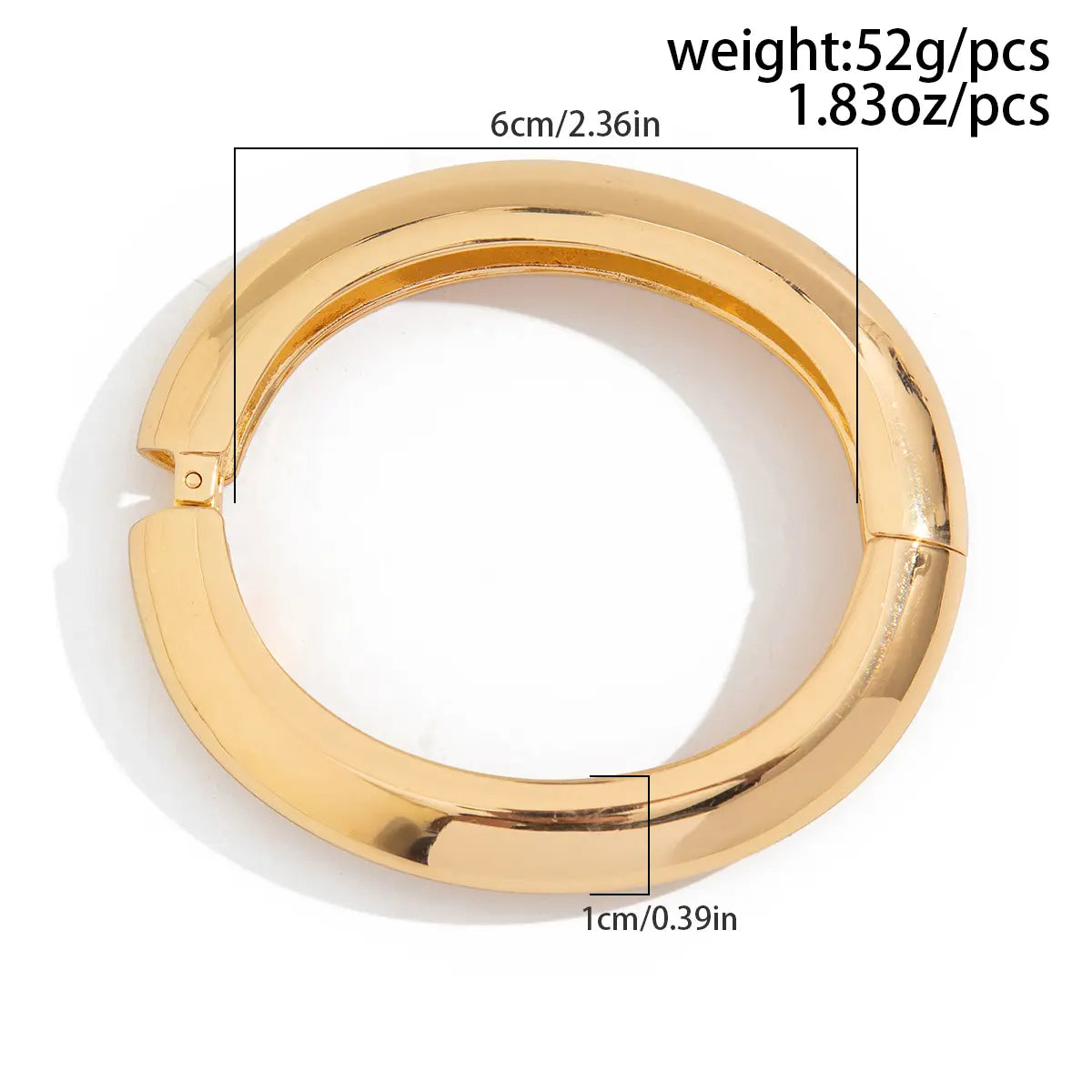 European And American Exaggerated Large Pearl Open Style Metal Water Drop Wide Pattern Spring Buckle Bracelet