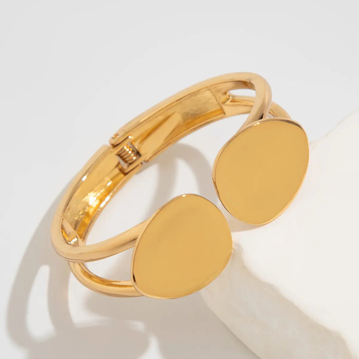 Detsccda | 2026 Women's Large Pearl Open Cuff Bracelet with Water Drop Wide Pattern and Spring Buckle Statement Jewelry