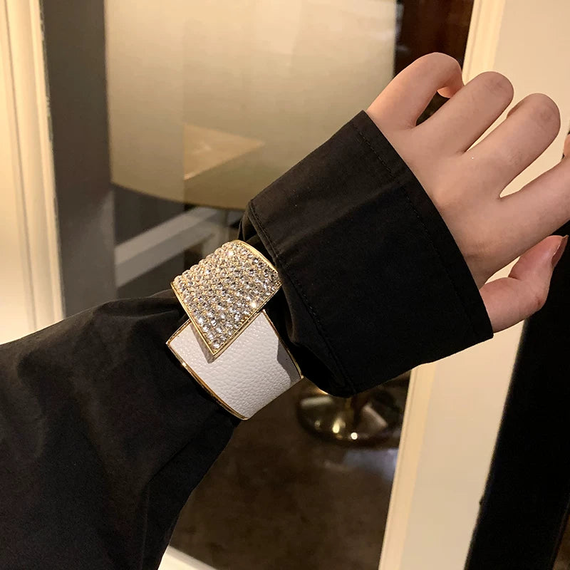 Detsccda | Personalized Exaggerated Metal Wide Bracelet European American Fashion Niche Light Luxury Hand Jewelry Women’s Wrist Accessory